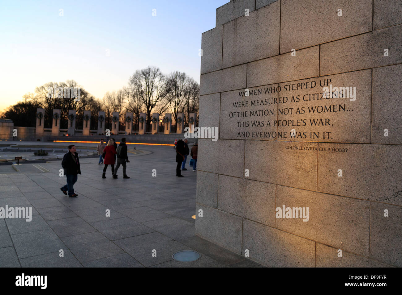 Das Ende des zweiten Weltkriegs Memorial, Washington DC. 17. Dezember 2013. Foto von Trevor Collens. Stockfoto
