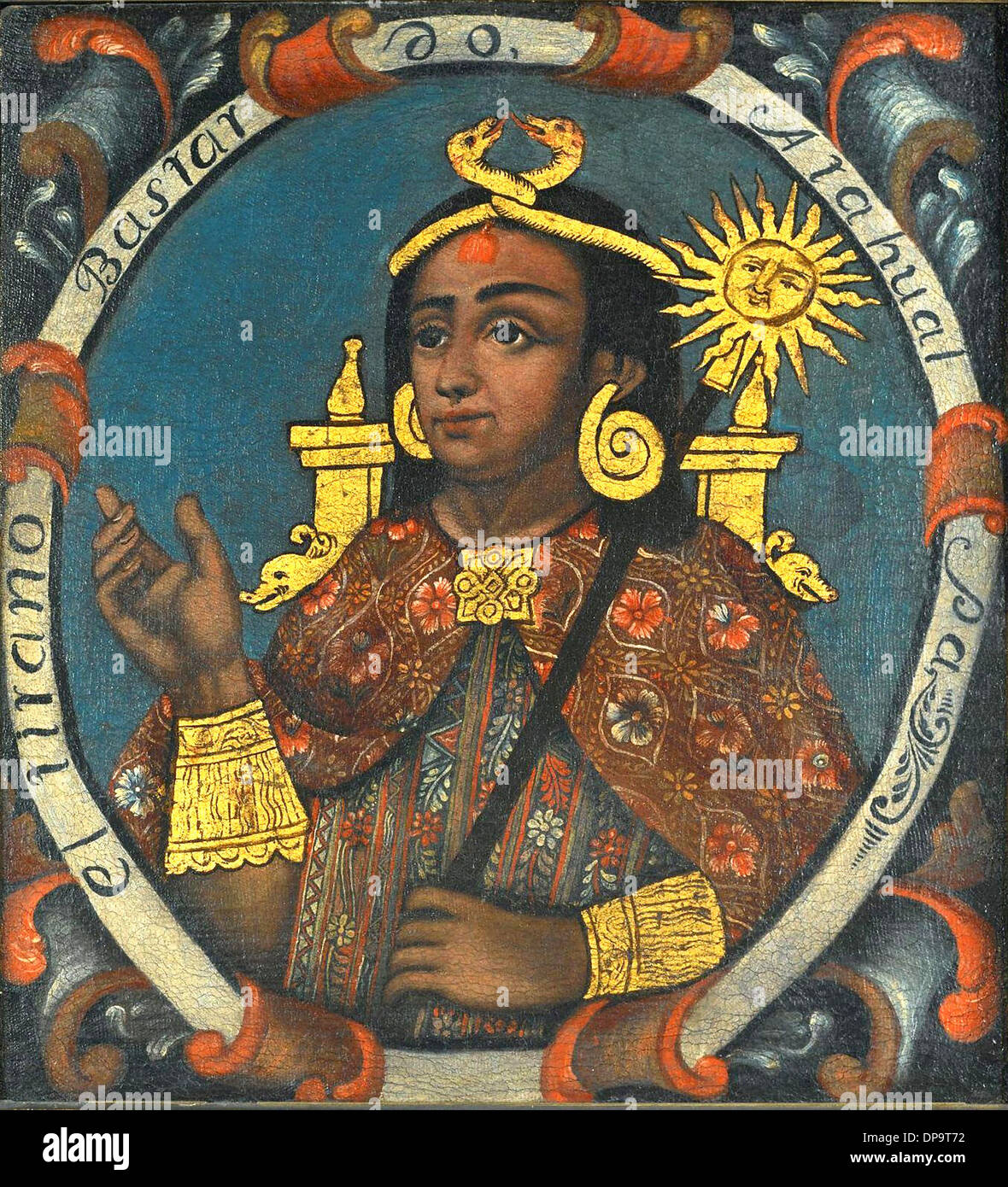Atahualpa, 14. Inka Stockfoto