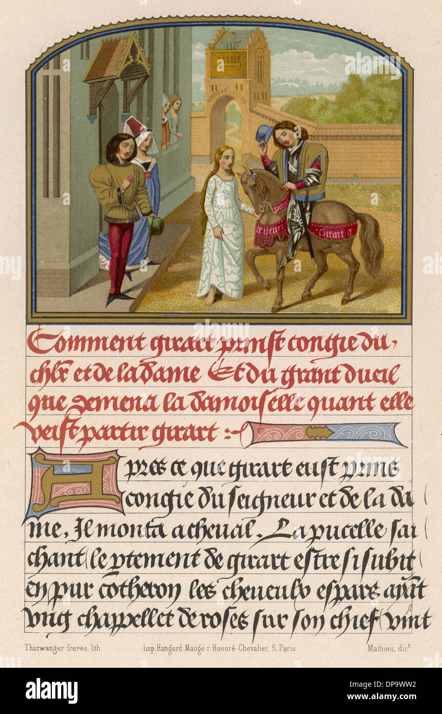 Etikette - Urlaub im 15.. Jahrhundert Stockfoto