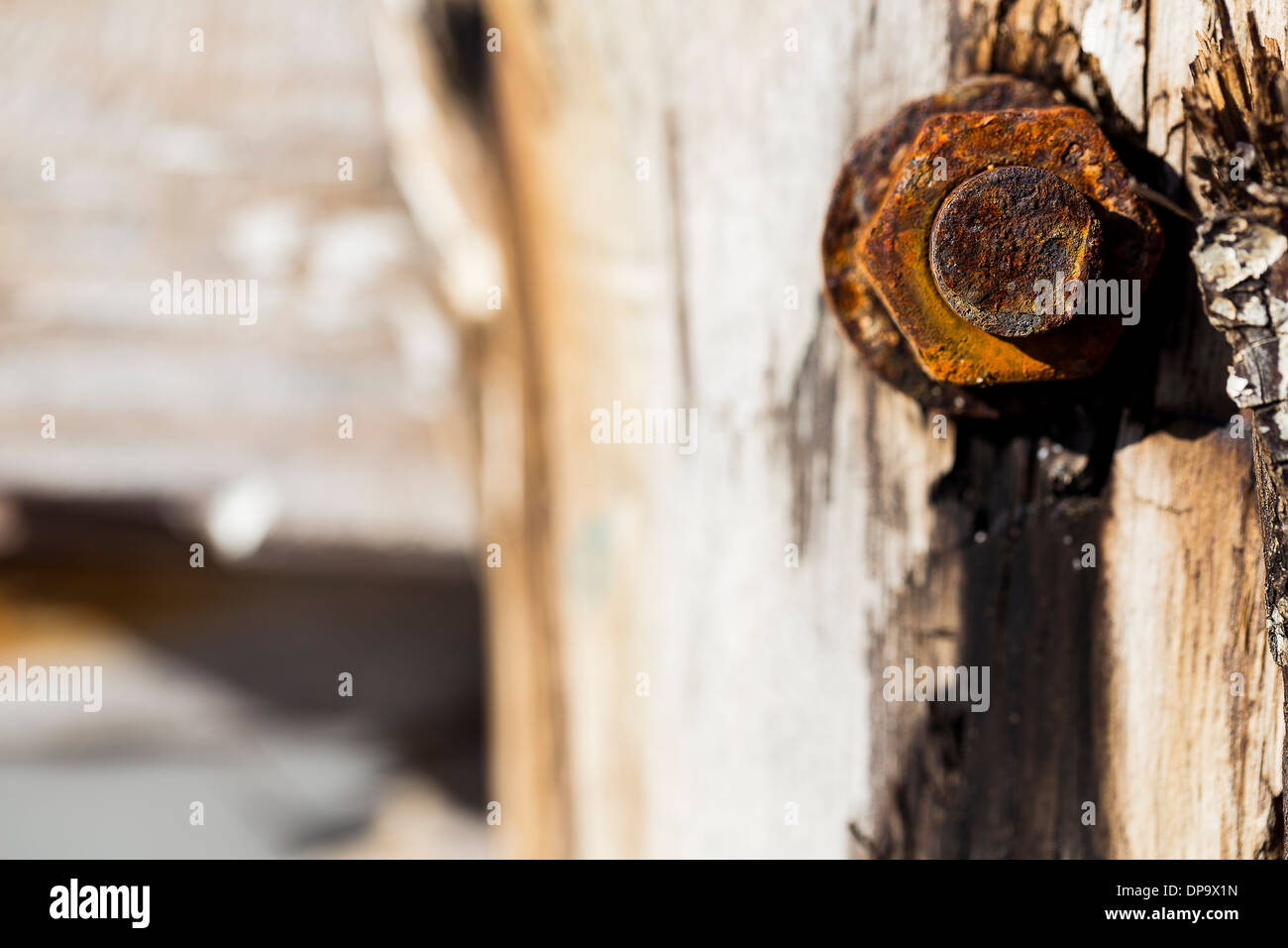 Rostige Schraube-Mutter-detail Stockfoto