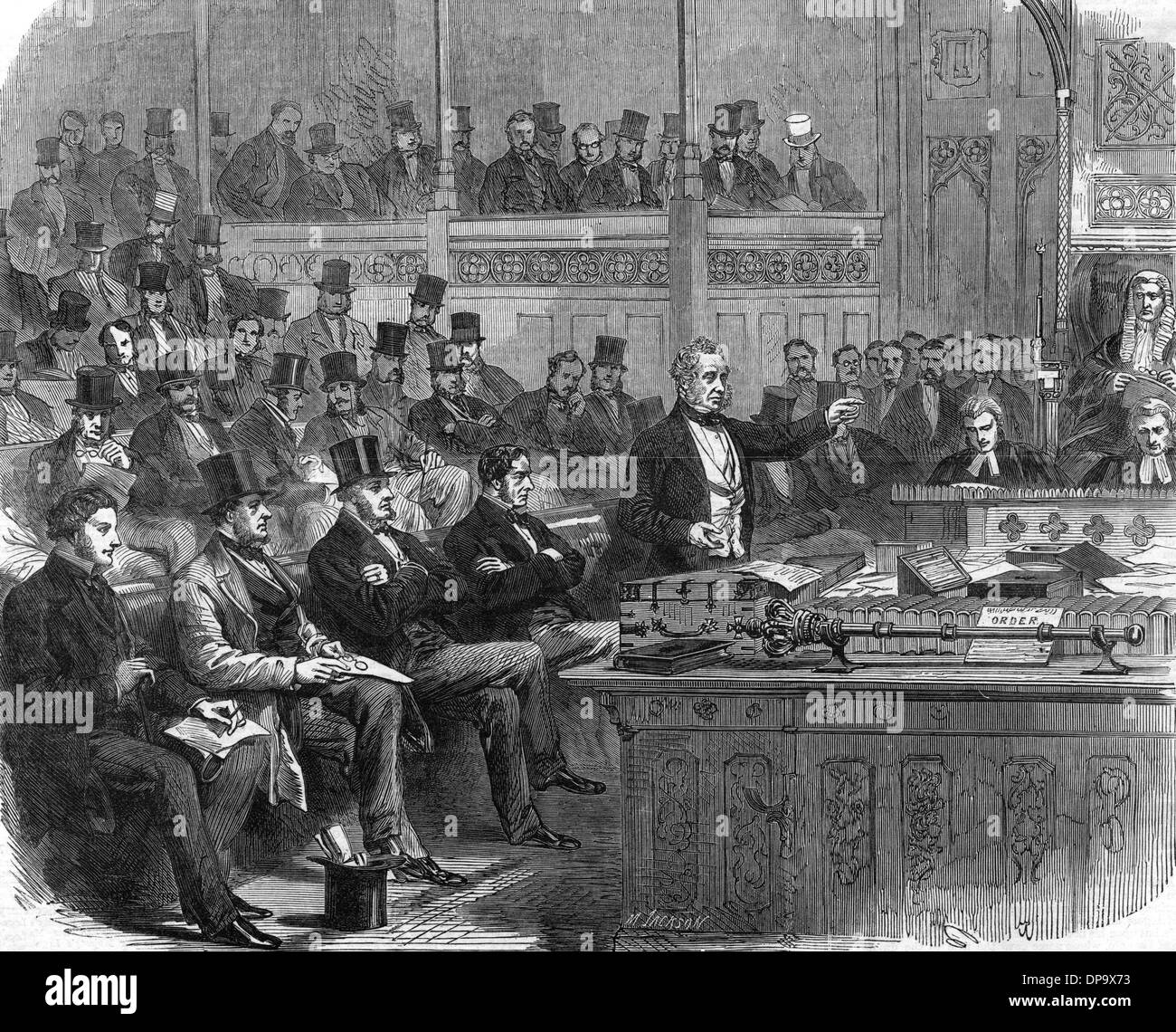 PALMERSTON/COMMONS/1864 Stockfoto