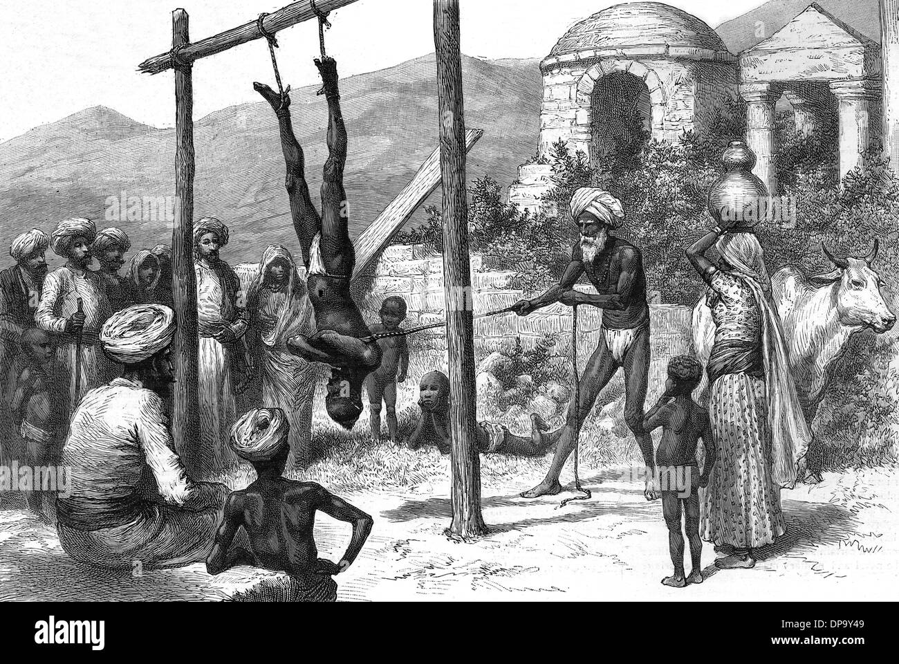 FAKIR BERUFT SICH REGEN Stockfoto