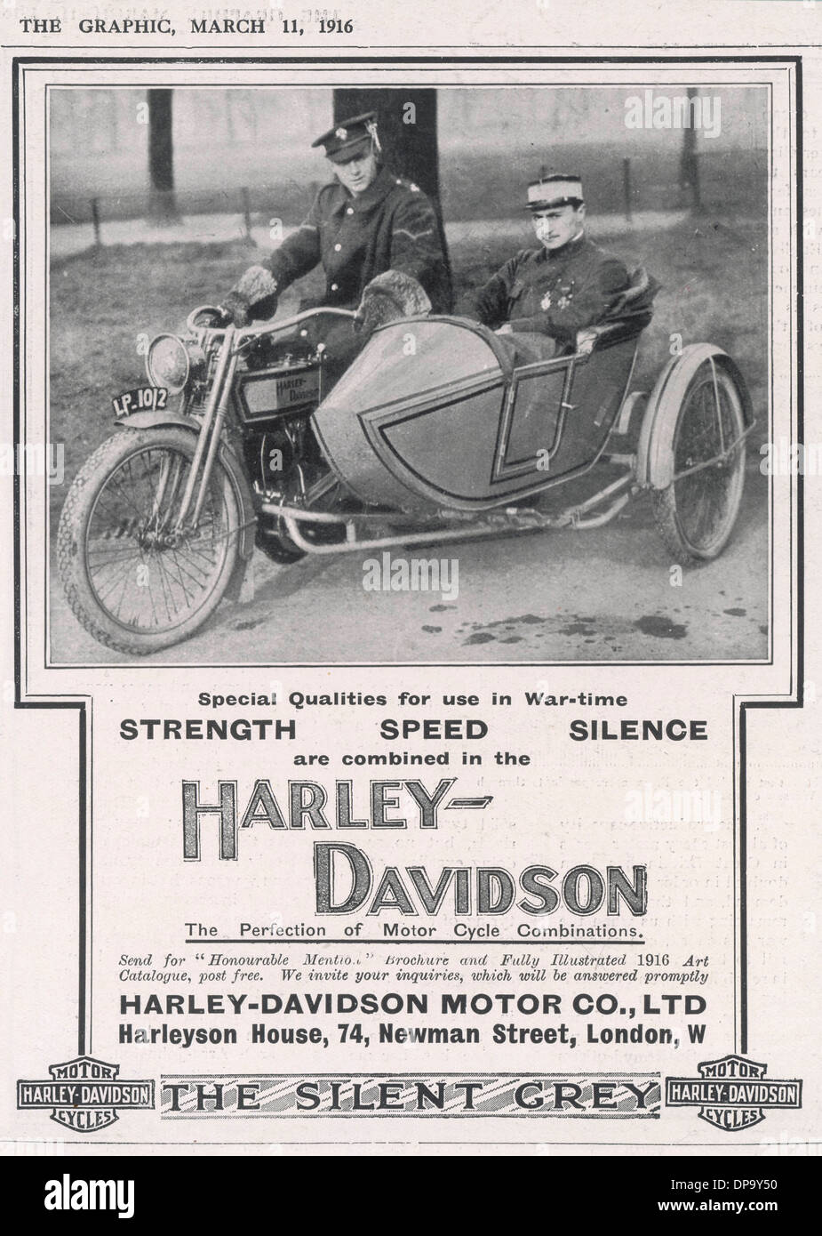 HARLEY DAVIDSON AD. Stockfoto