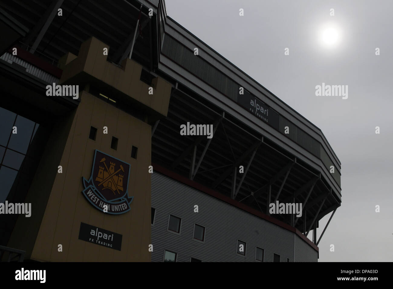 Boleyn Ground, Upton Park, London Heimat von West Ham United Football Club Stockfoto
