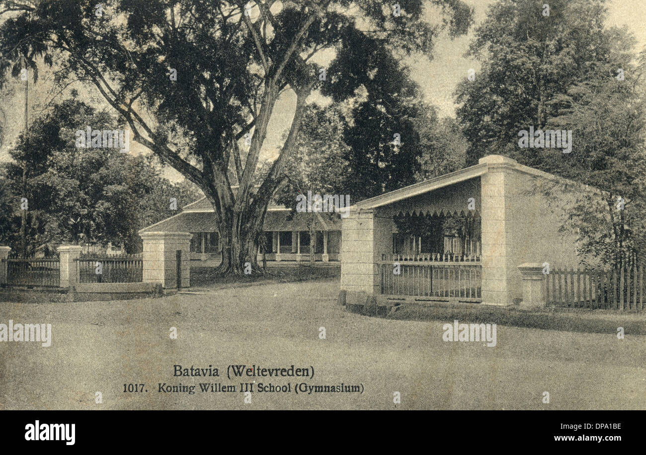 Batavia, Indonesien - König William III Schule (Gymnasium) Stockfoto