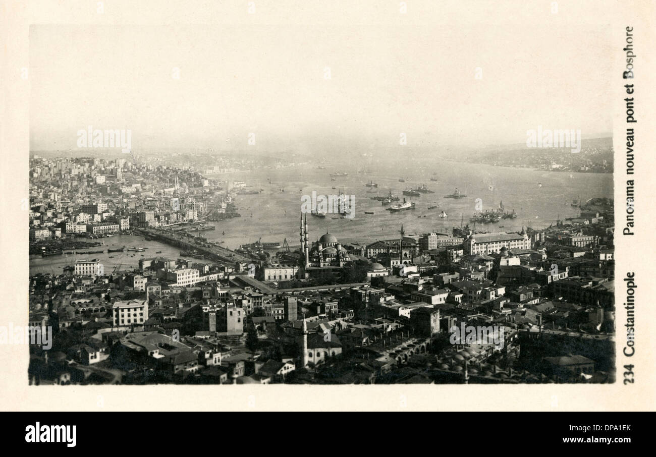 Istanbul, Türkei - Blick auf Aminonu und Galata Stockfoto