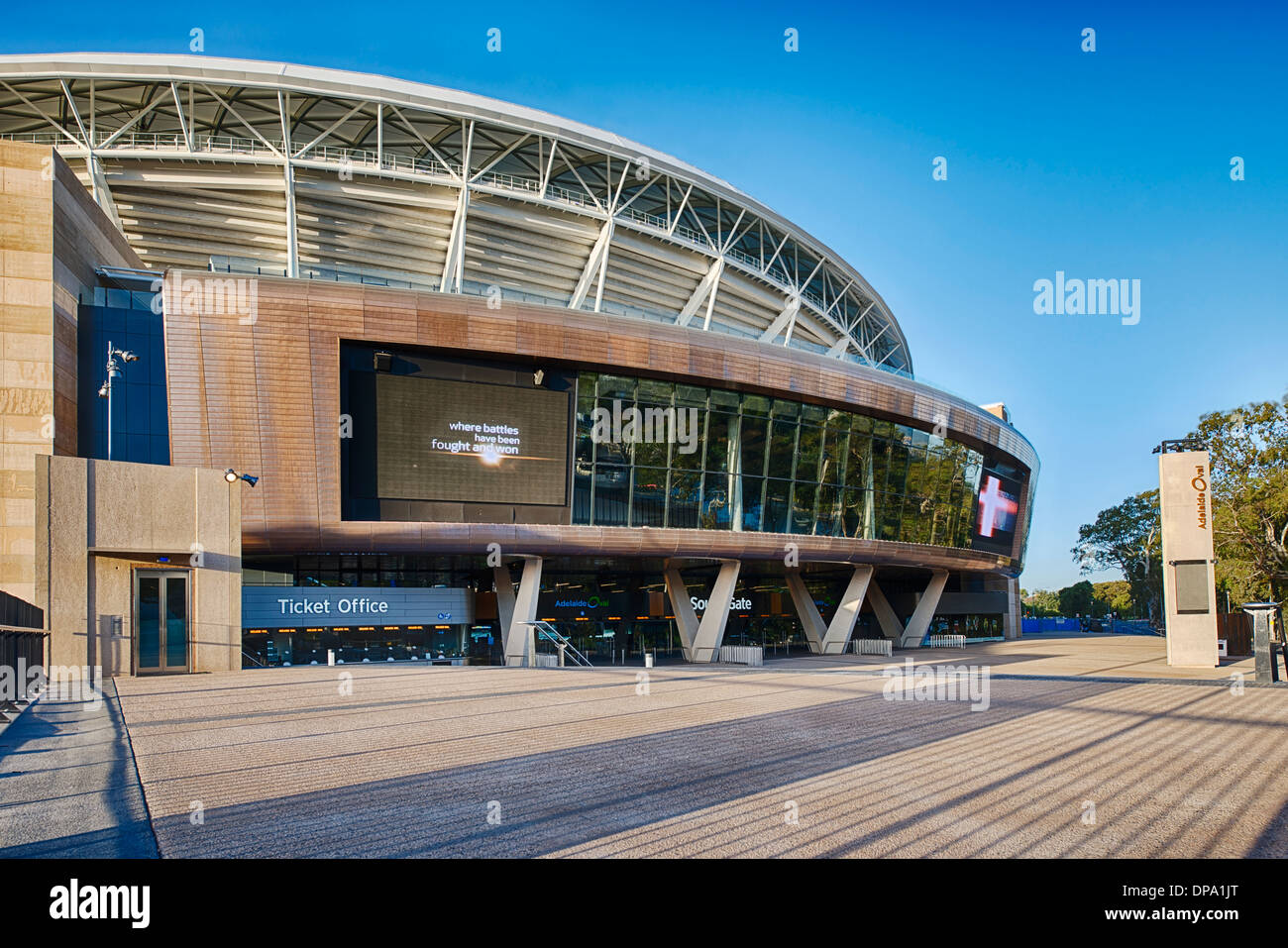 Die neu sanierten Adelaide Oval Südtor. Stockfoto