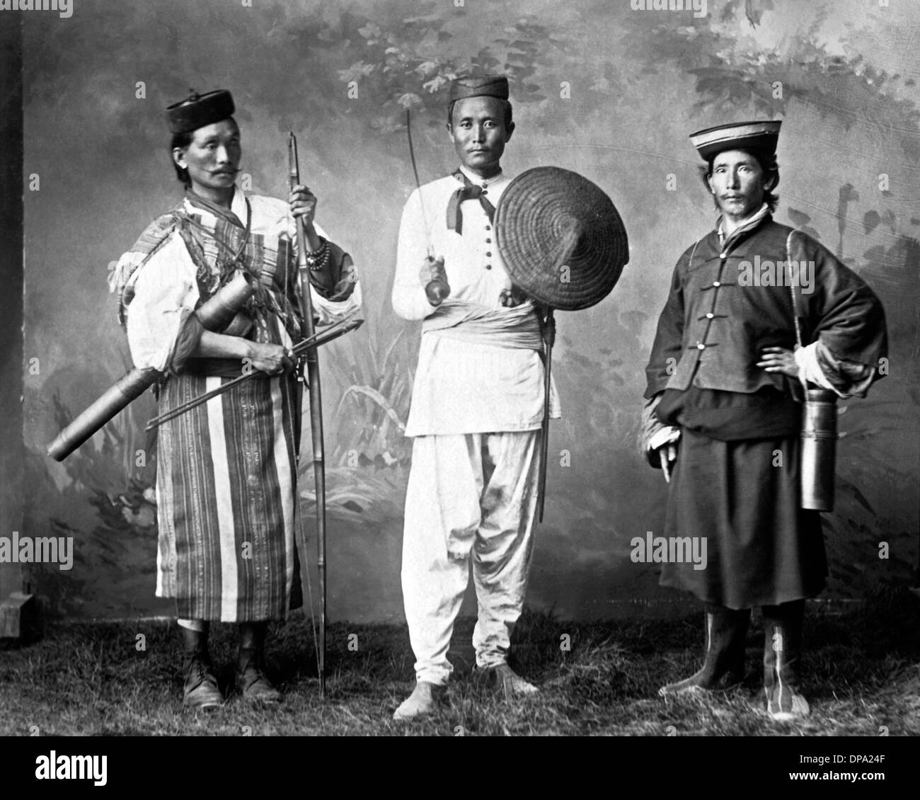 Lepcha (Sikkim), Nepal und Bhutan Männer Stockfoto