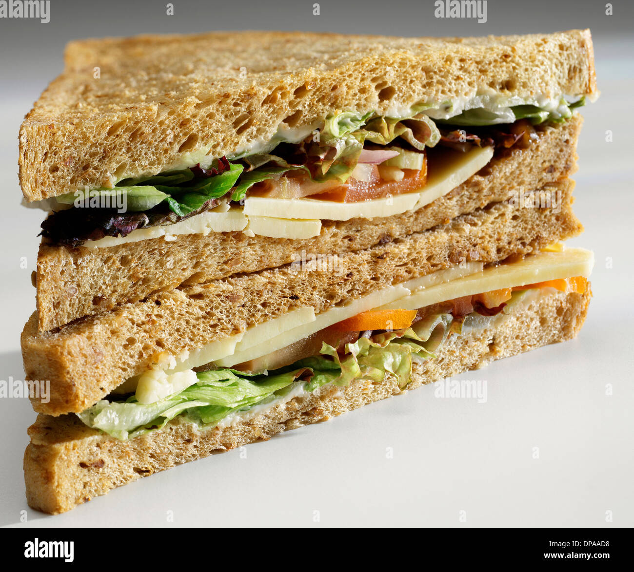Käse-Salat-sandwich Stockfoto