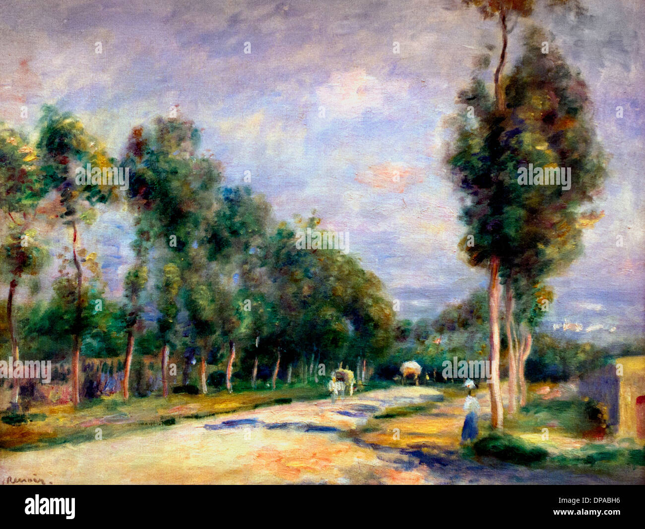Straße von Versailles nach Louveciennes 1895 Pierre Auguste Renoir 1841-1919 Französisch impressionistischen Frankreich Stockfoto