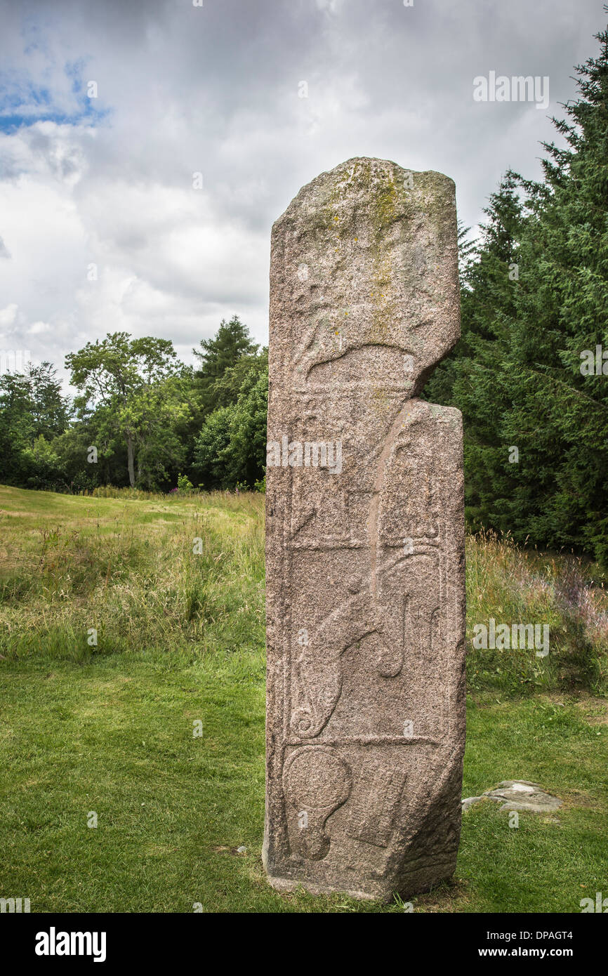 Jungfernfahrt piktische Stein Kapelle des Garioch in Aberdeenshire. Stockfoto