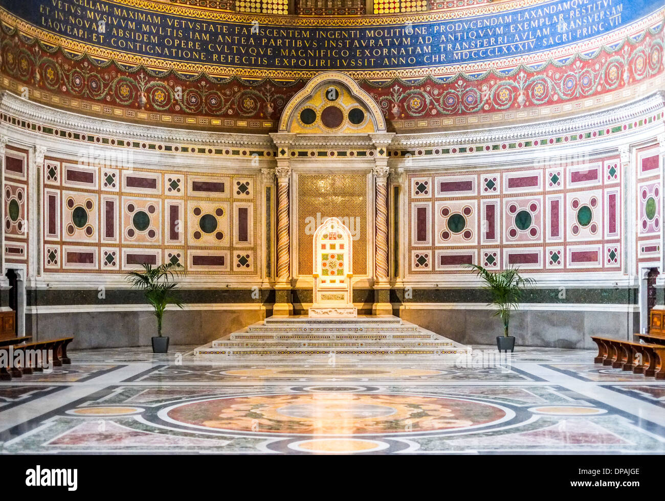 Italien, Rom, Innenraum von San Giovanni in Laterano Lateran Kirche, der Apsis Stockfoto