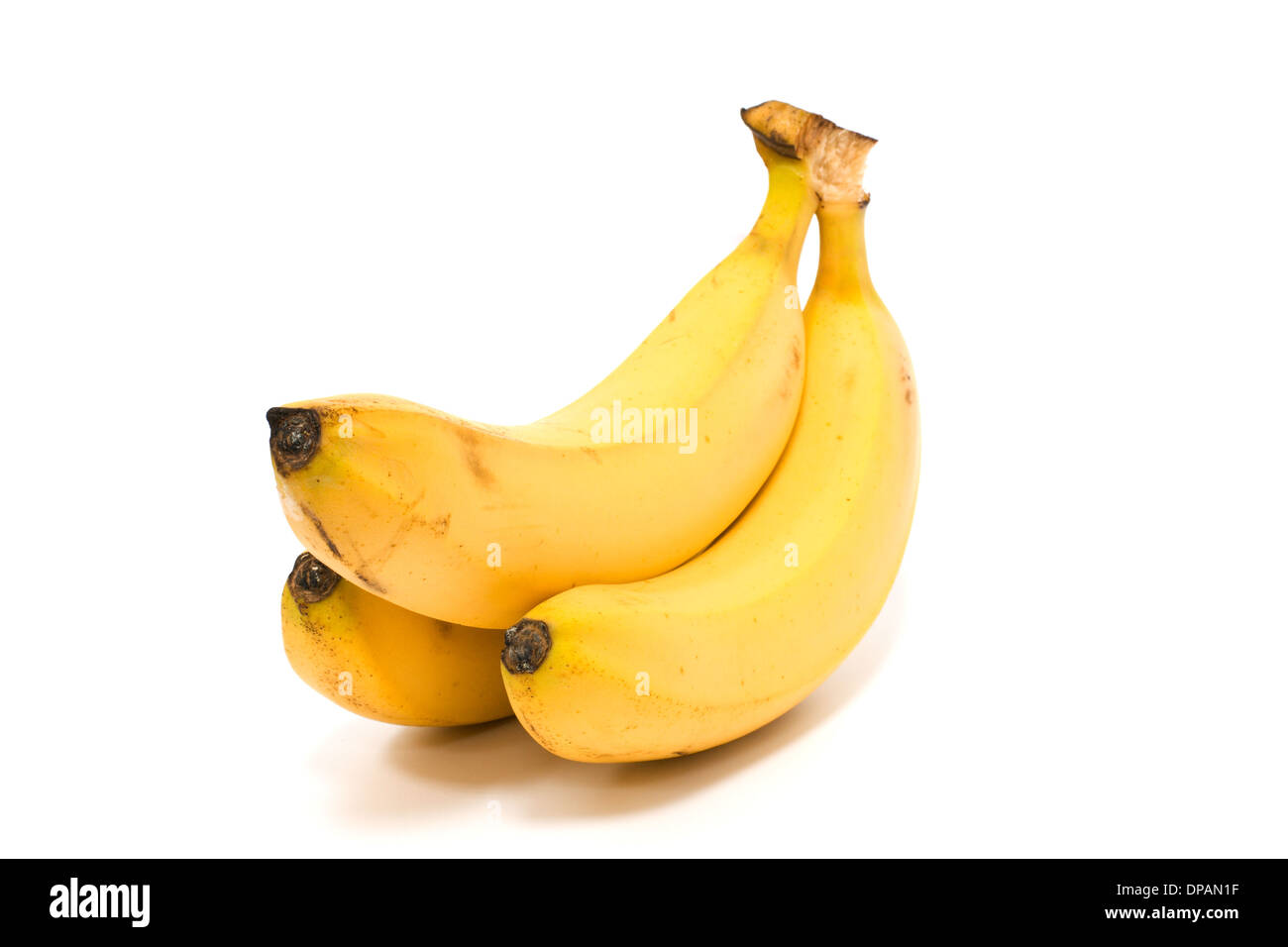 Banane isoliert auf weiss Stockfoto