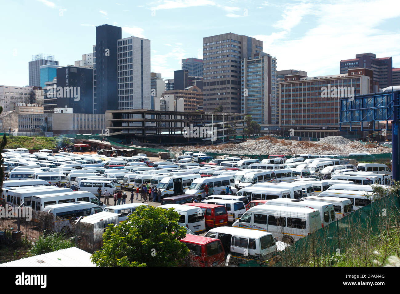 Taxistand Innenstadt von Johannesburg in Südafrika Stockfoto