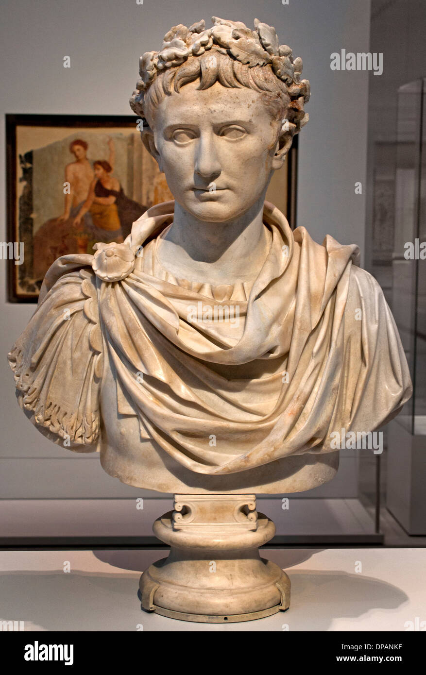 Kaiser Octavian Augustus (27 v. Chr. - 14 n. Chr.), Gründer des römischen Reiches-Rom Italien um 25 v. Chr. Marmor Stockfoto