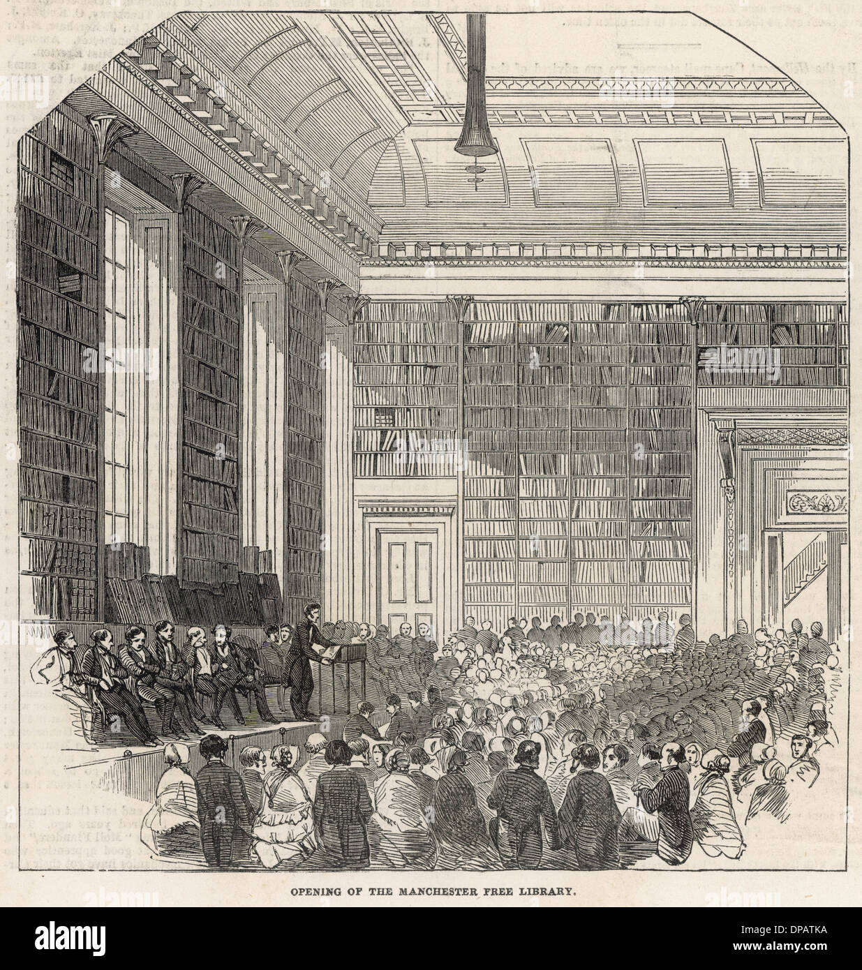 Manchester Free Library Stockfoto