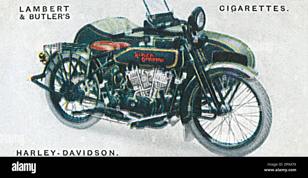 Harley-Davidson-Zigarettenkarte Stockfoto