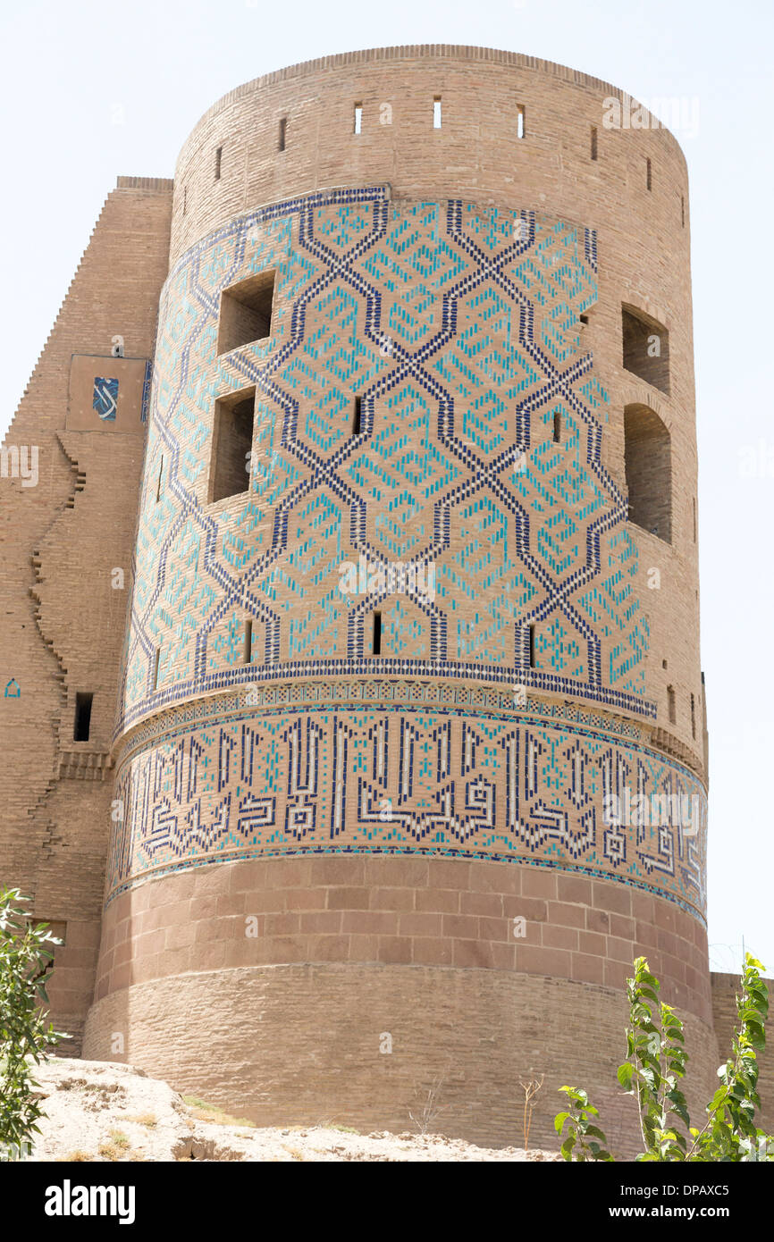 Turm der Zitadelle von Herat, Afghanistan Stockfoto