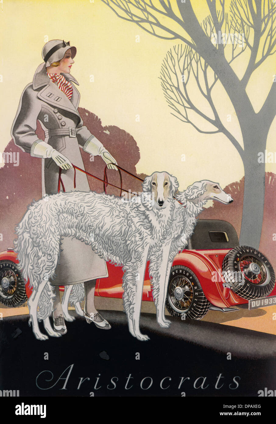 Werbung für Dunlop-Reifen Stockfoto