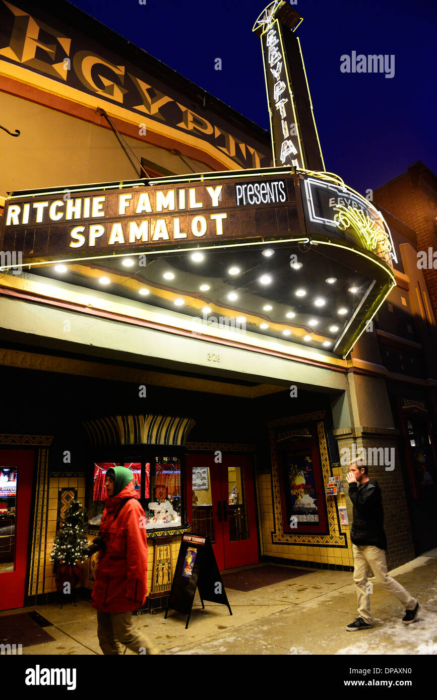 Die ägyptischen Theater auf der Main Street in Park City, Utah. Stockfoto