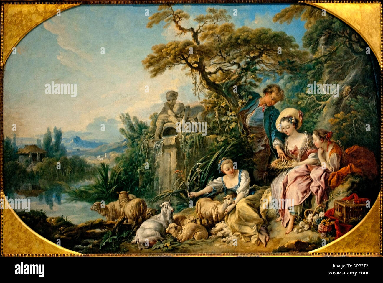 Nest sagte auch vorhanden Shepherd 1740 François Boucher 1703 – 1770 Frankreich Stockfoto