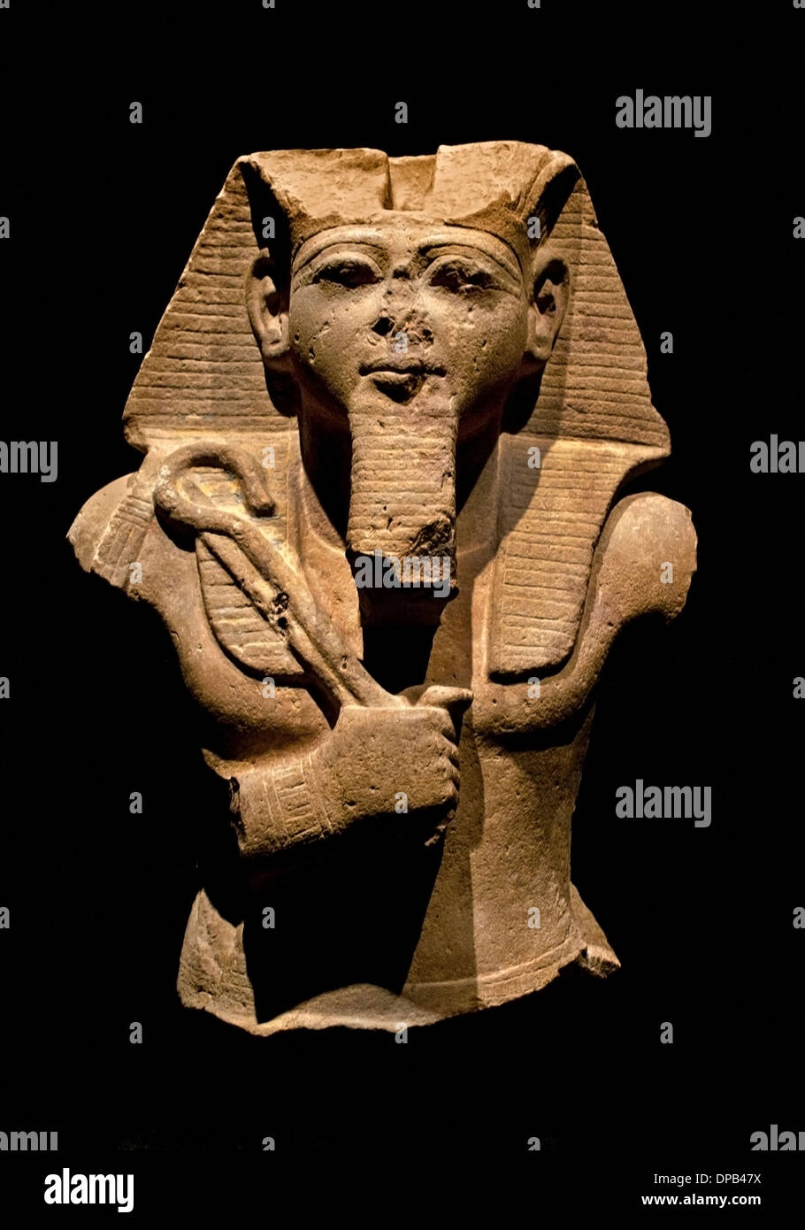 King - holding Gauner und Scheitern 1240 BC Ägypten ägyptische Pharao Ramses II. Stockfoto