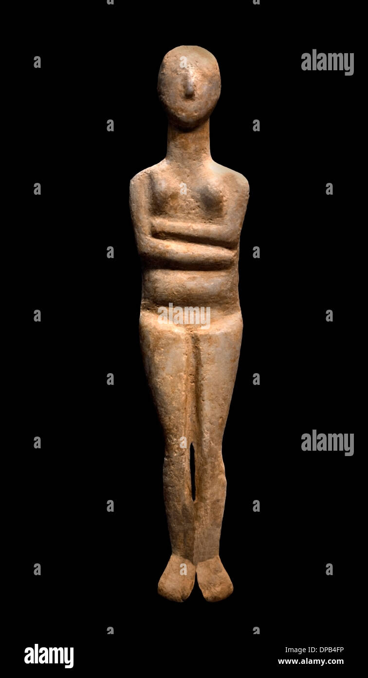 Frau Statuette Kykladen Idol 3000 v. Chr. griechische Griechenland Stockfoto