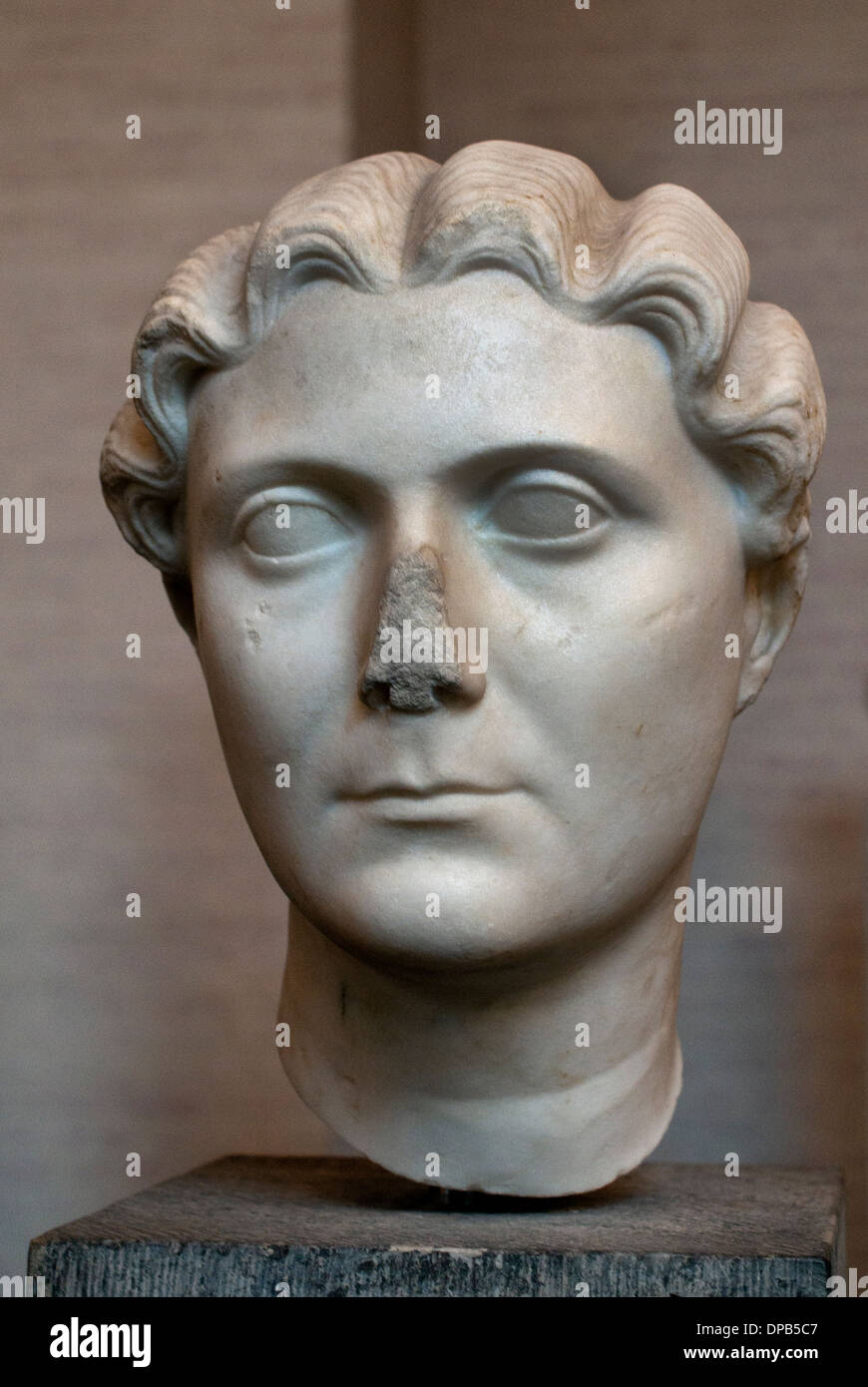 Römischen Mann Statue 100AD Rom Italien Skulpturenmuseum Stockfoto