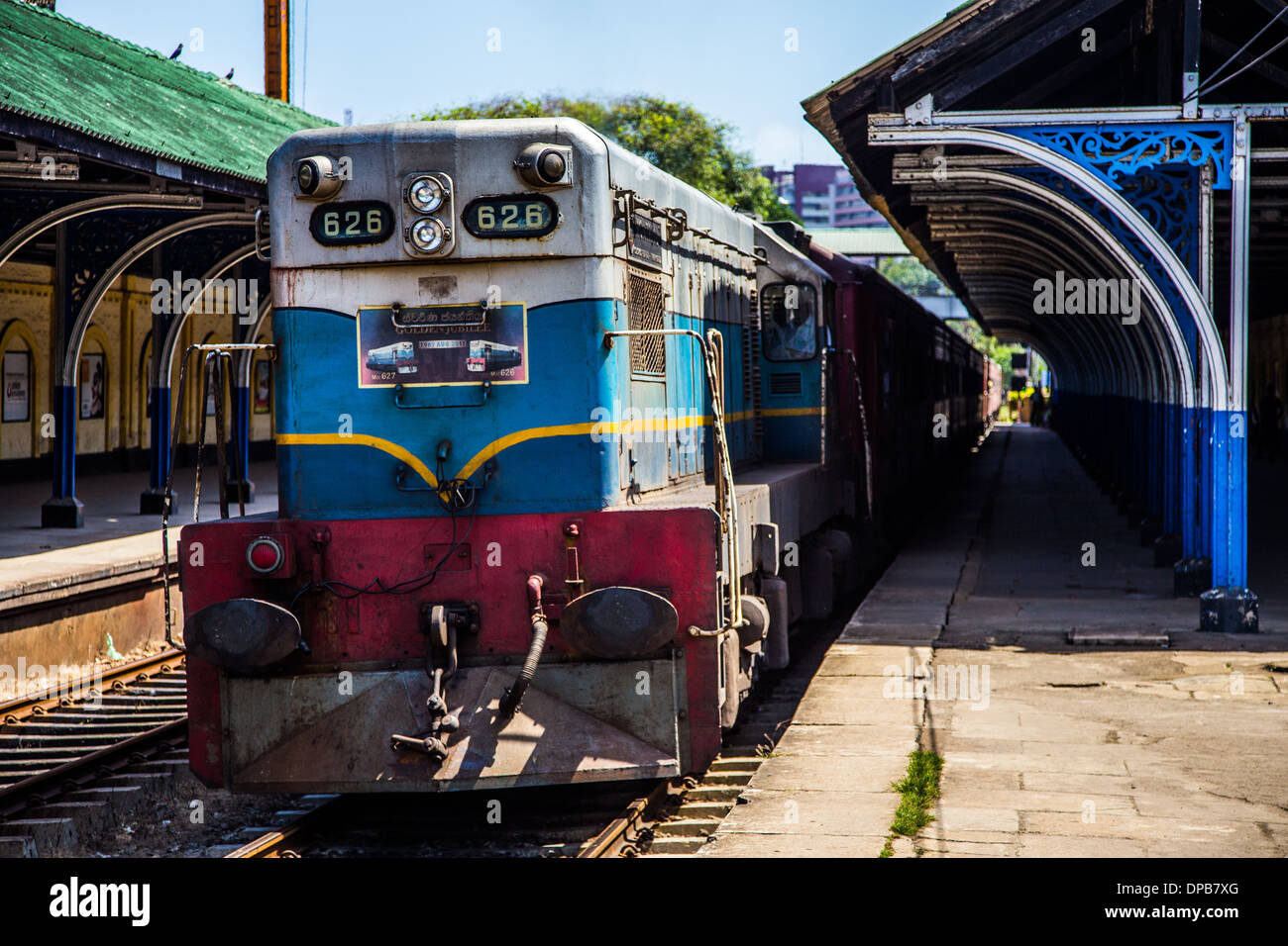 Kompanna Vidiya Bahnhof, Colombo, Sri Lanka Stockfoto