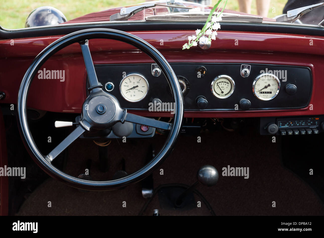 Innenkabine Italienischen Kleinwagen Fiat 500 Topolino 1939 Stockfotografie Alamy