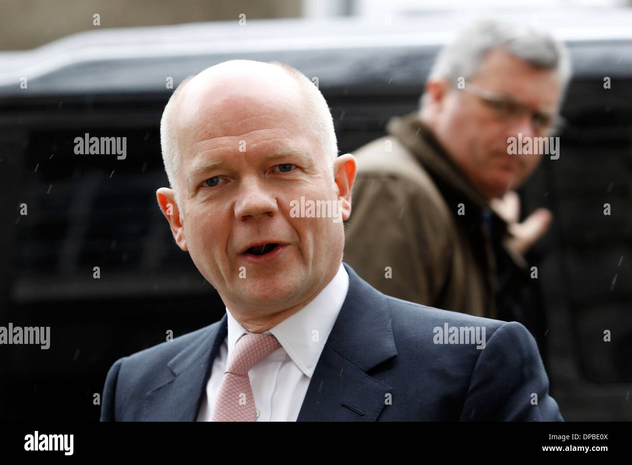 Außenminister William Hague ankommt, Royal United Services Institute (RUSI) vor seiner jährlichen Anti-Terror-Lebkuchen Stockfoto