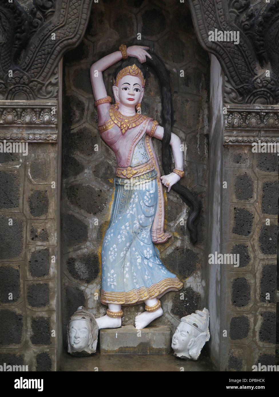 Tanzende Mädchen-Statue in Kampong Cham-Kambodscha Stockfoto
