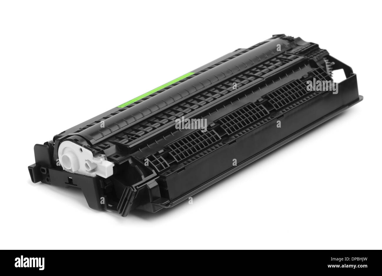 Schwarzen Kopierer Patrone isoliert auf weiss Stockfoto