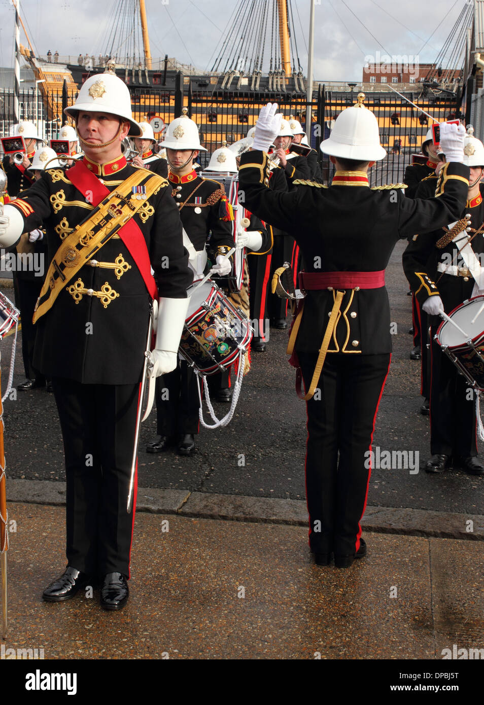 Der royal Marines marschierendes band Stockfoto