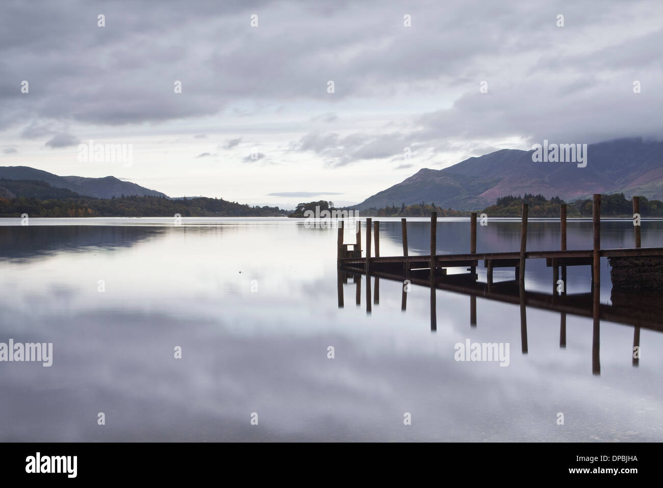 Derwent Water in den Lake District National Park. Stockfoto