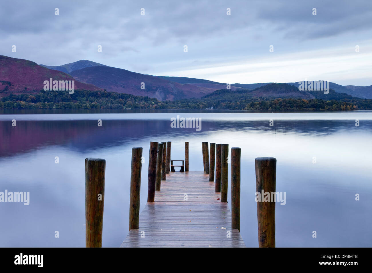 Derwent Water in den Lake District National Park. Stockfoto