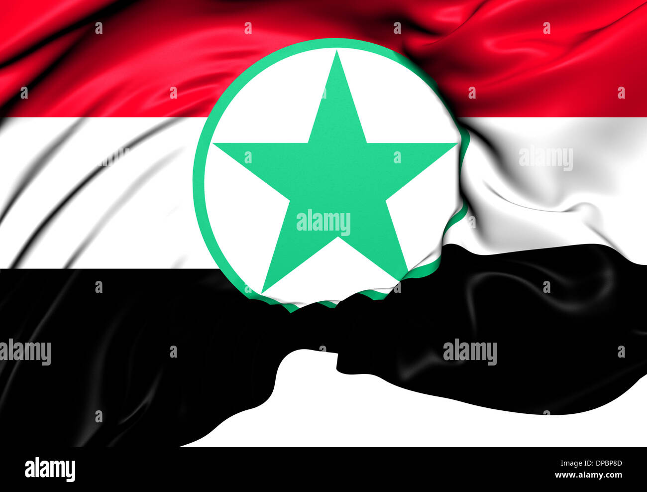 Flagge von Arabistan. Hautnah. Stockfoto