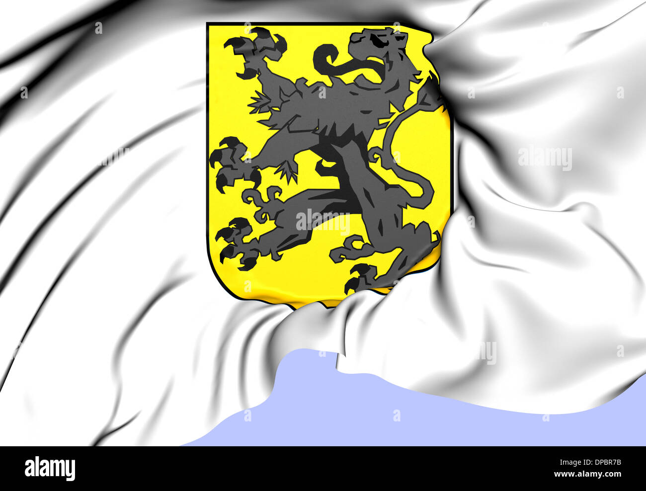 Zuid-Scharwoude Wappen, Niederlande. Hautnah. Stockfoto