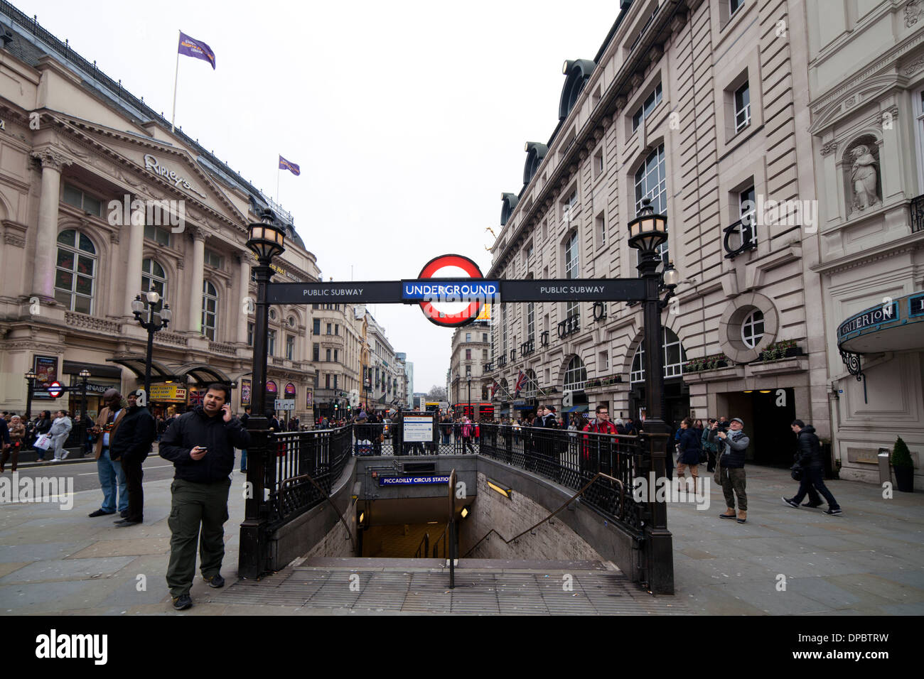 U-Bahn-Station Piccadilly Circus, London, UK Stockfoto