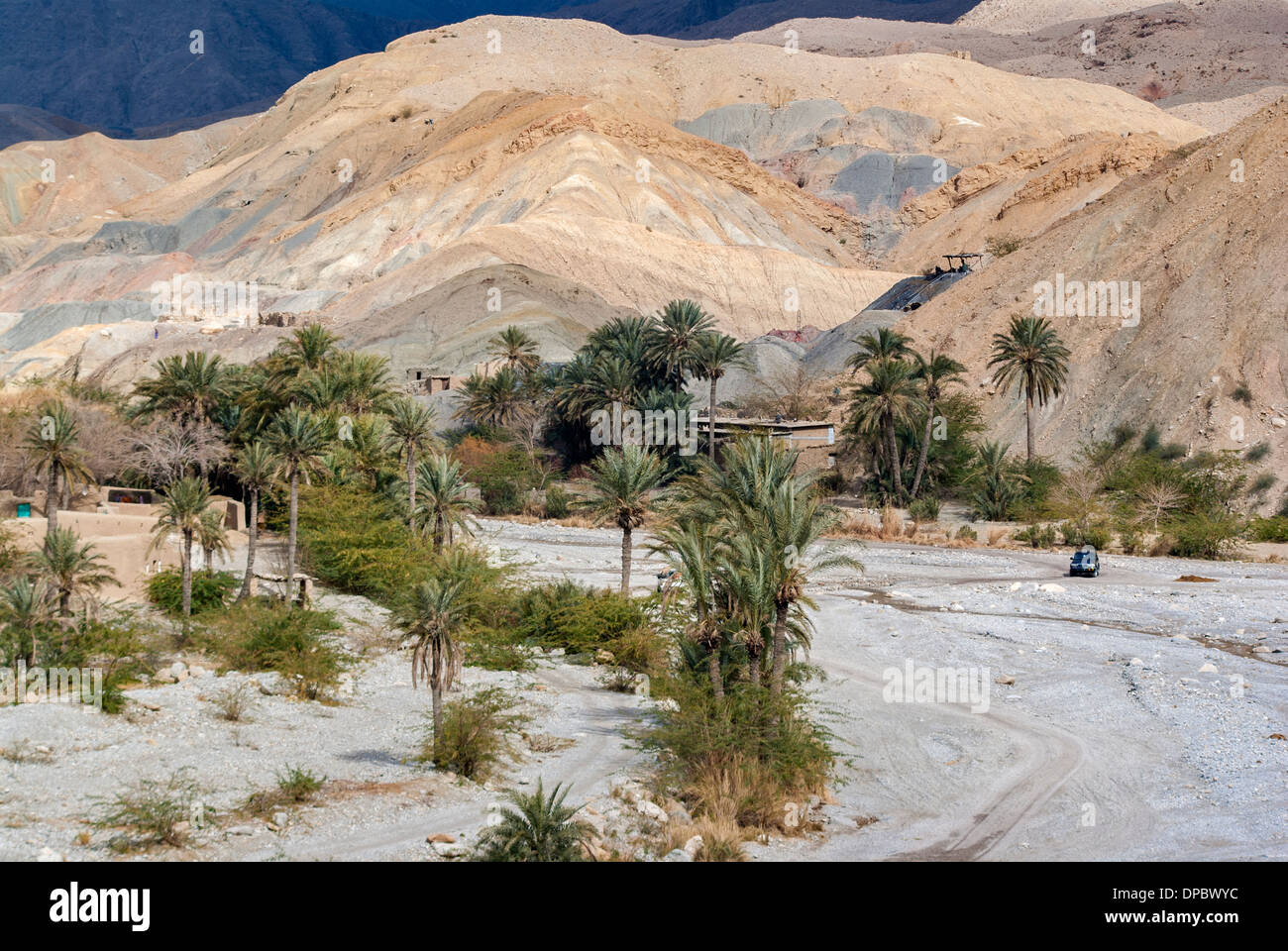 Gleisanlagen, Tunnel und Brücken über Bolan-Pass in Balochistan Provinz von Pakistan Stockfoto