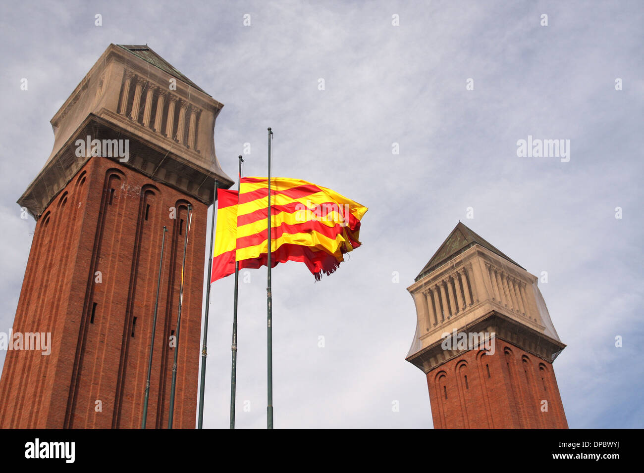 Placa d ' Espanya in Barcelona Stockfoto