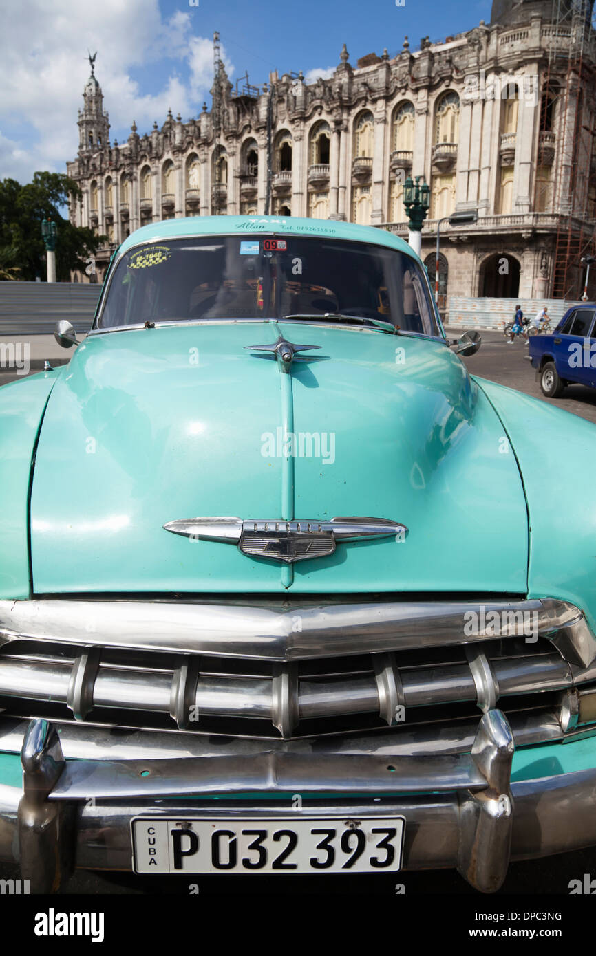 Amerikanische Oldtimer in Havanna, unter einem geschätzten 60.000 Pre-Embargo US Automobile Alter noch Überlebenden in Kuba, Stockfoto