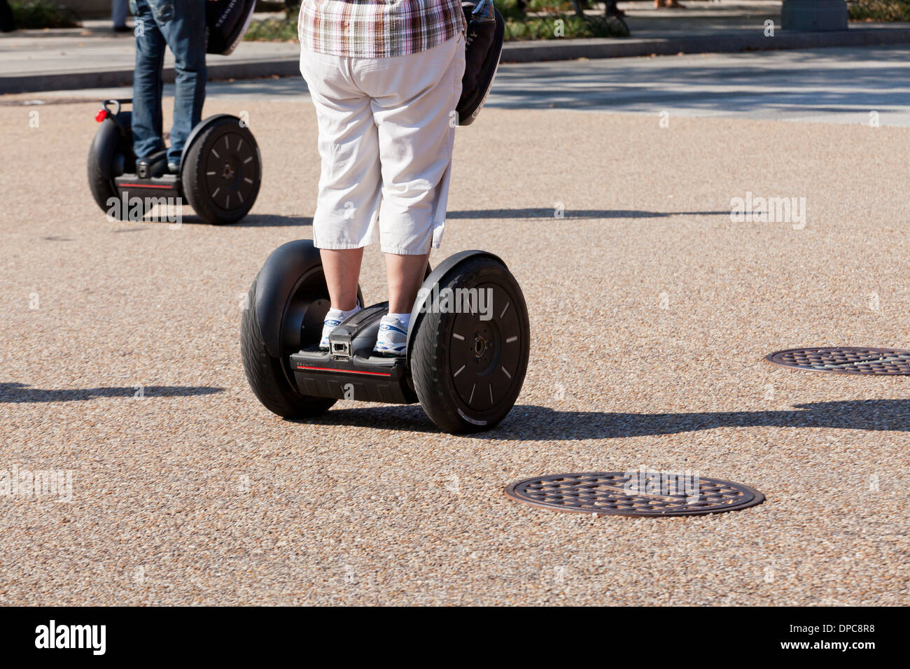 Paar auf Segways - Washington, DC USA Stockfoto