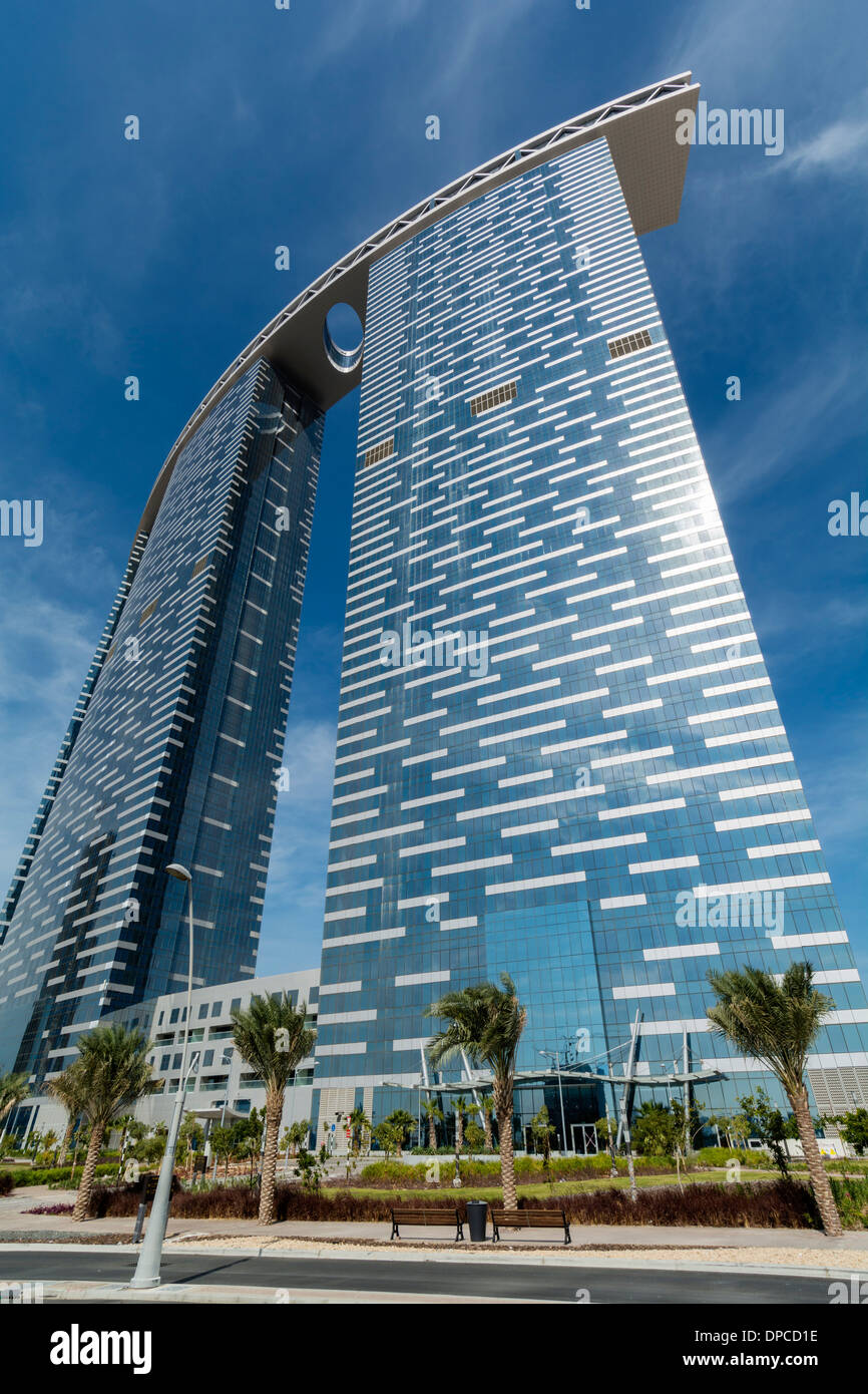 Moderne neue Hochhauswohnung thront die Gateat Al Reem Island in Abu Dhabi Vereinigte Arabische Emirate VAE Stockfoto