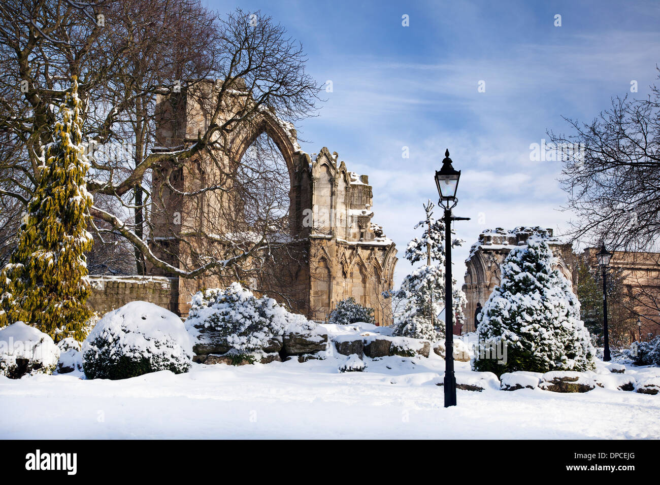 Str. Marys Abbey, York, Yorkshire, Großbritannien Stockfoto