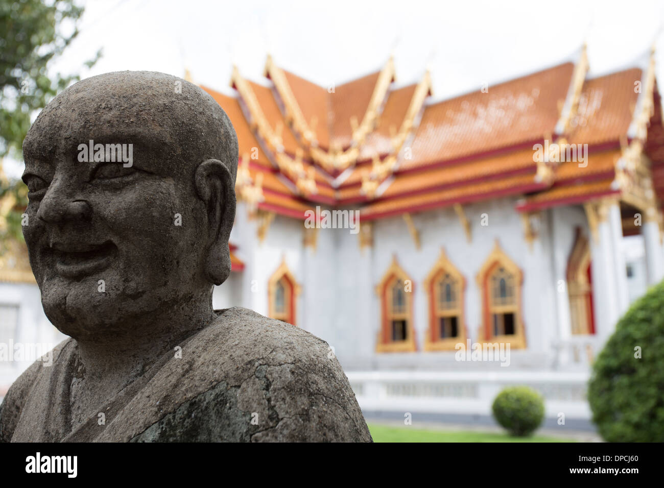Budda im Marmor Tempel in Bangkok Stockfoto