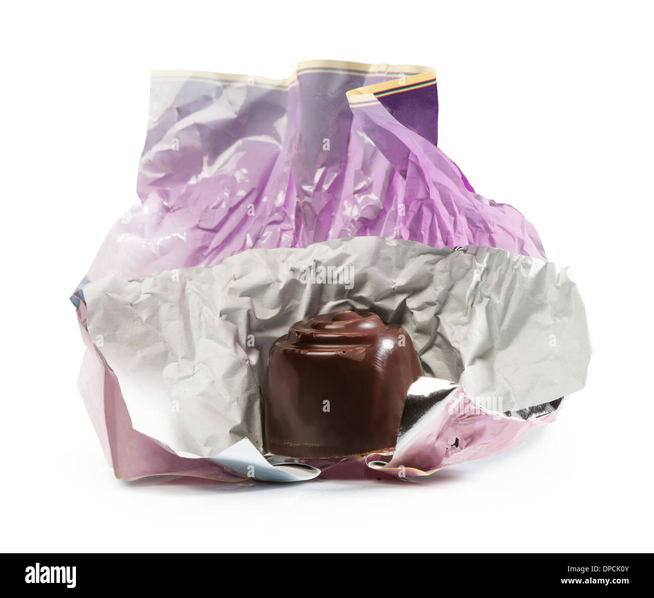 Schokolade und dessen Verpackung Stockfoto