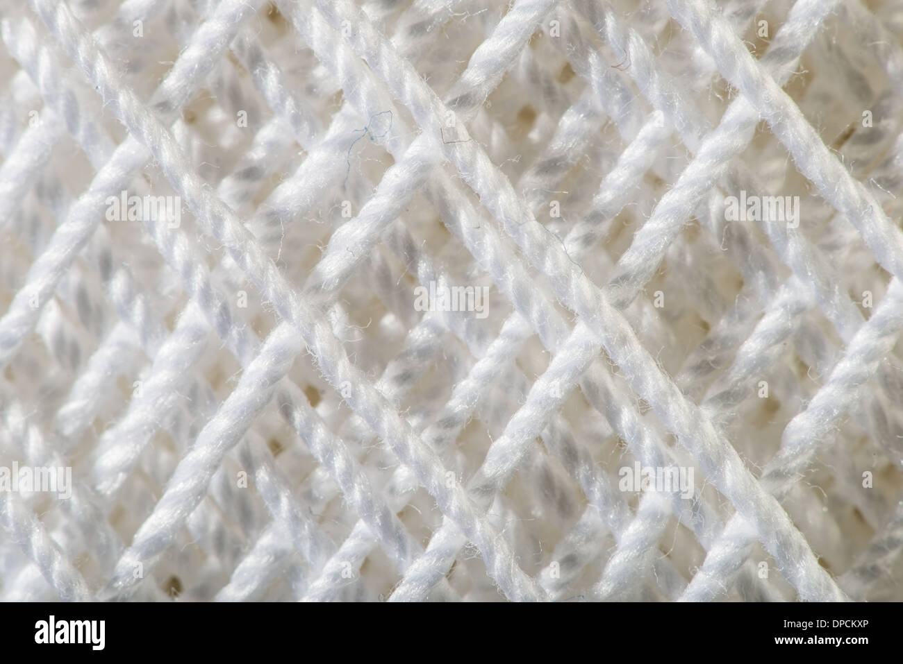 Weißes Garn Nahaufnahme Makroaufnahme Stockfoto