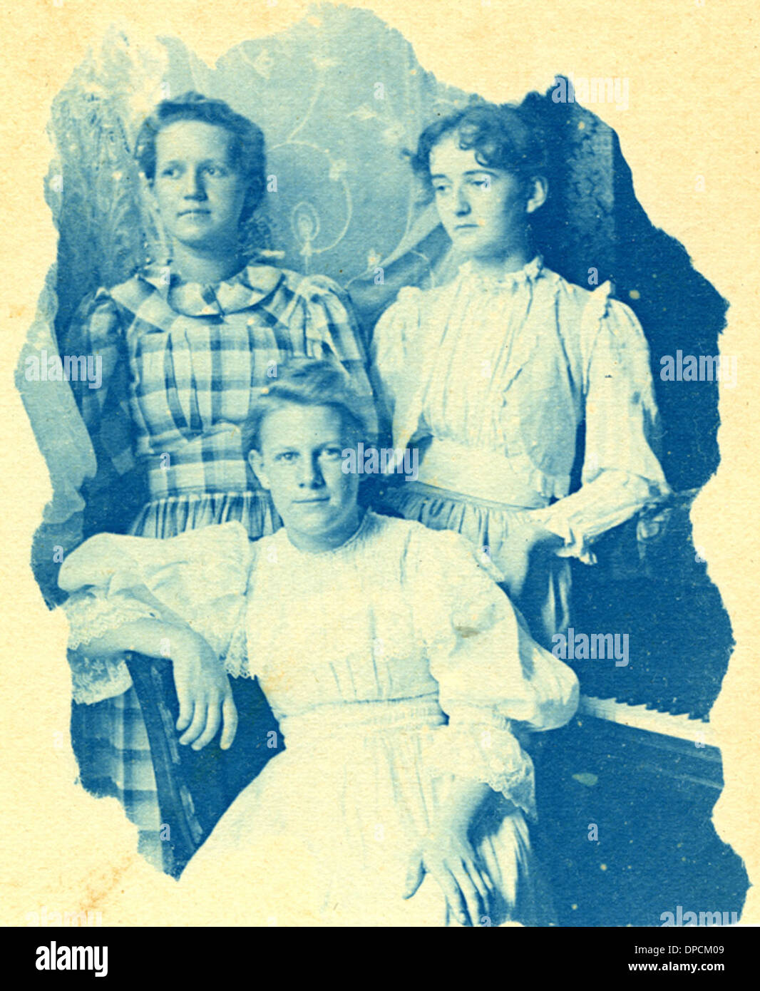 Koreshans Catherine und Edwina Lovelle McCredy mit Annie Strahl Andrews in Estero, Florida Stockfoto