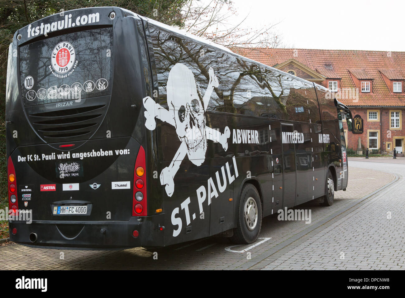 St Pauli FC Mannschaftsbus Stockfoto